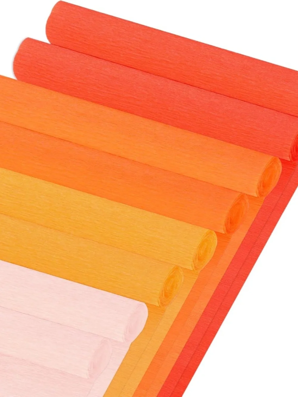 NIP Whaline 8 Rolls 65.6ft Orange Crepe Paper Streamers 25 x 250cm 4 Colors - Picture 2 of 5